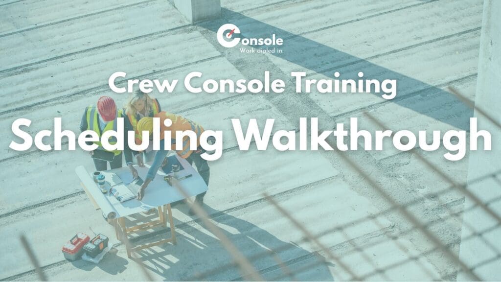 Scheduling Walkthrough