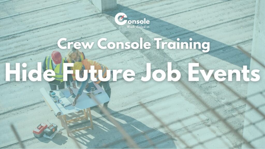 Hide Future Job Events